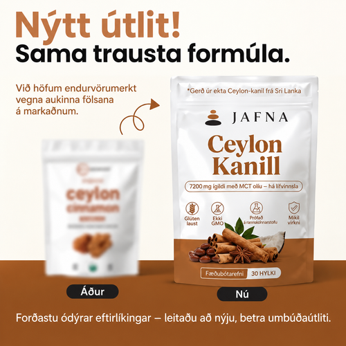 Áður og nú – endurhönnun Jafna Ceylon-kanils