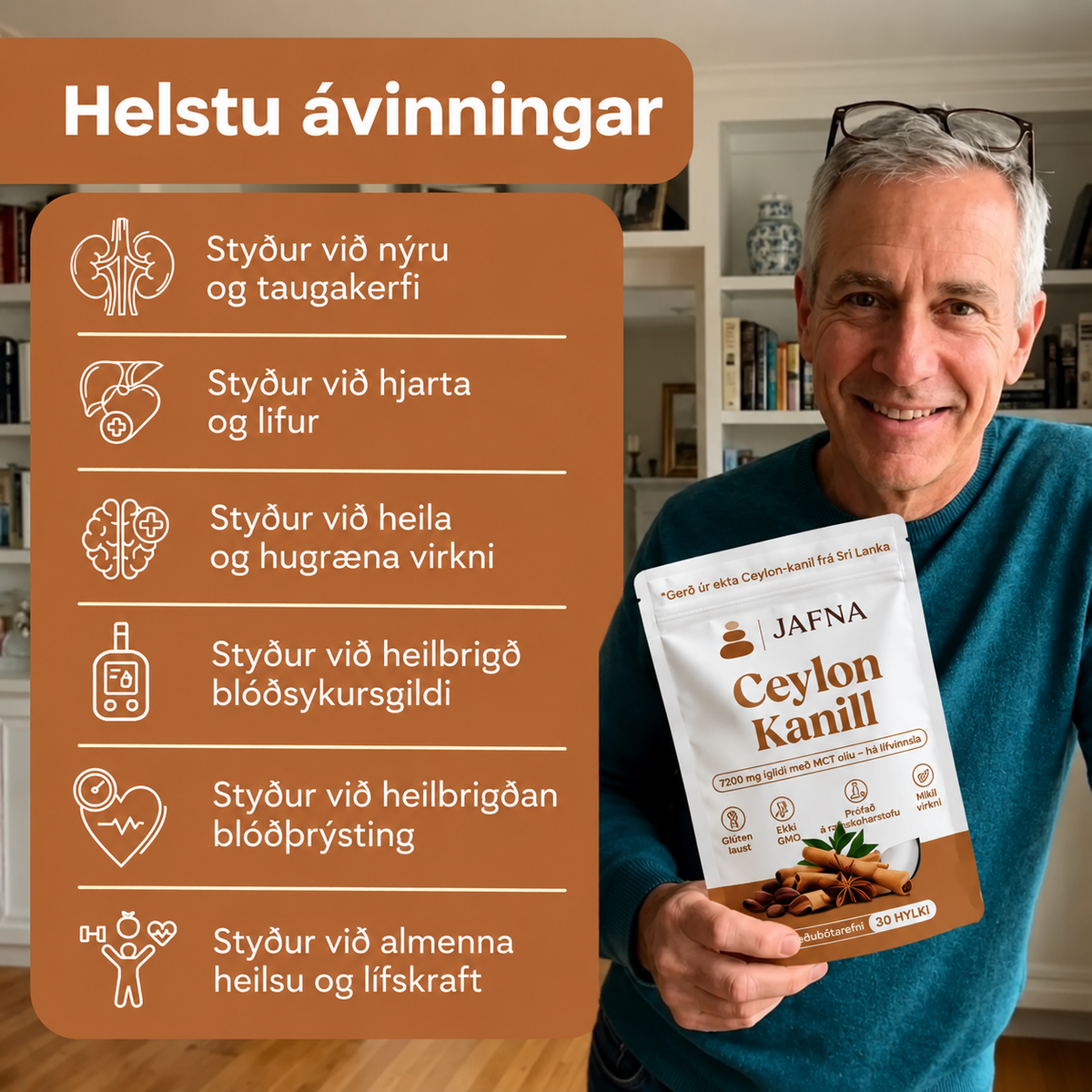 Helstu ávinningar – Jafna Ceylon-kanill