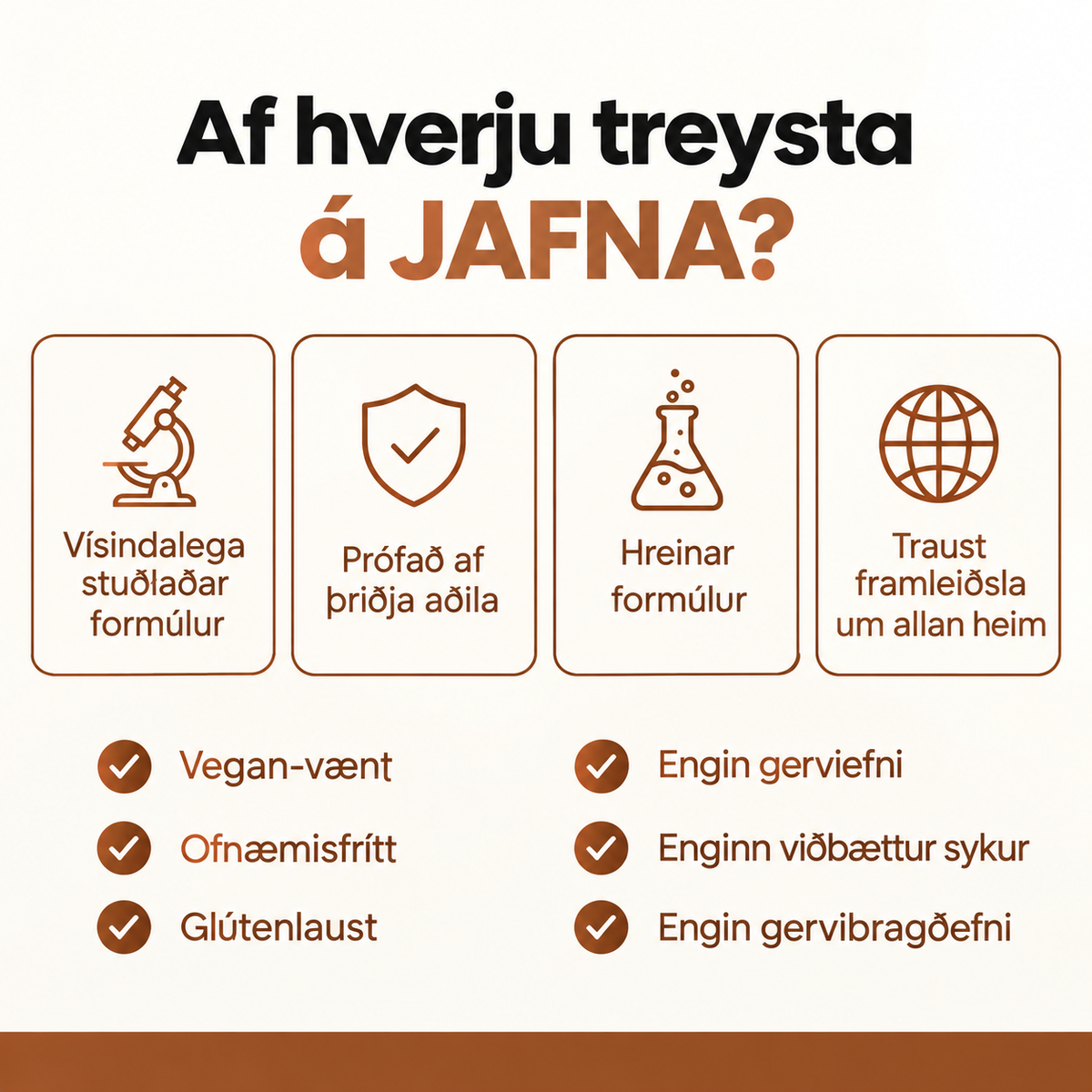 Af hverju treysta á JAFNA?